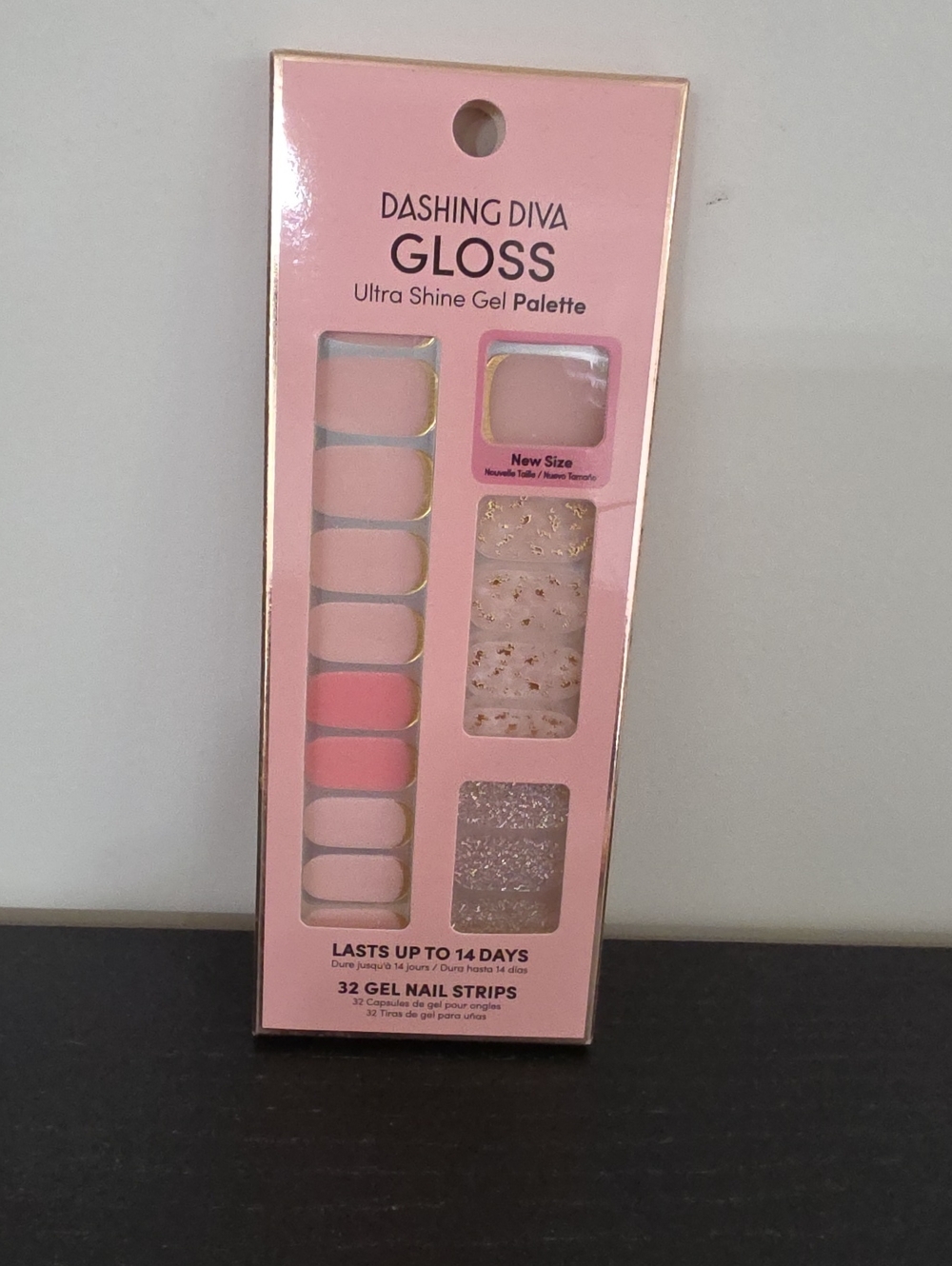 Dashing Diva Gloss Pink Ultra Shine Gel Nail Strips - Feeling Flush